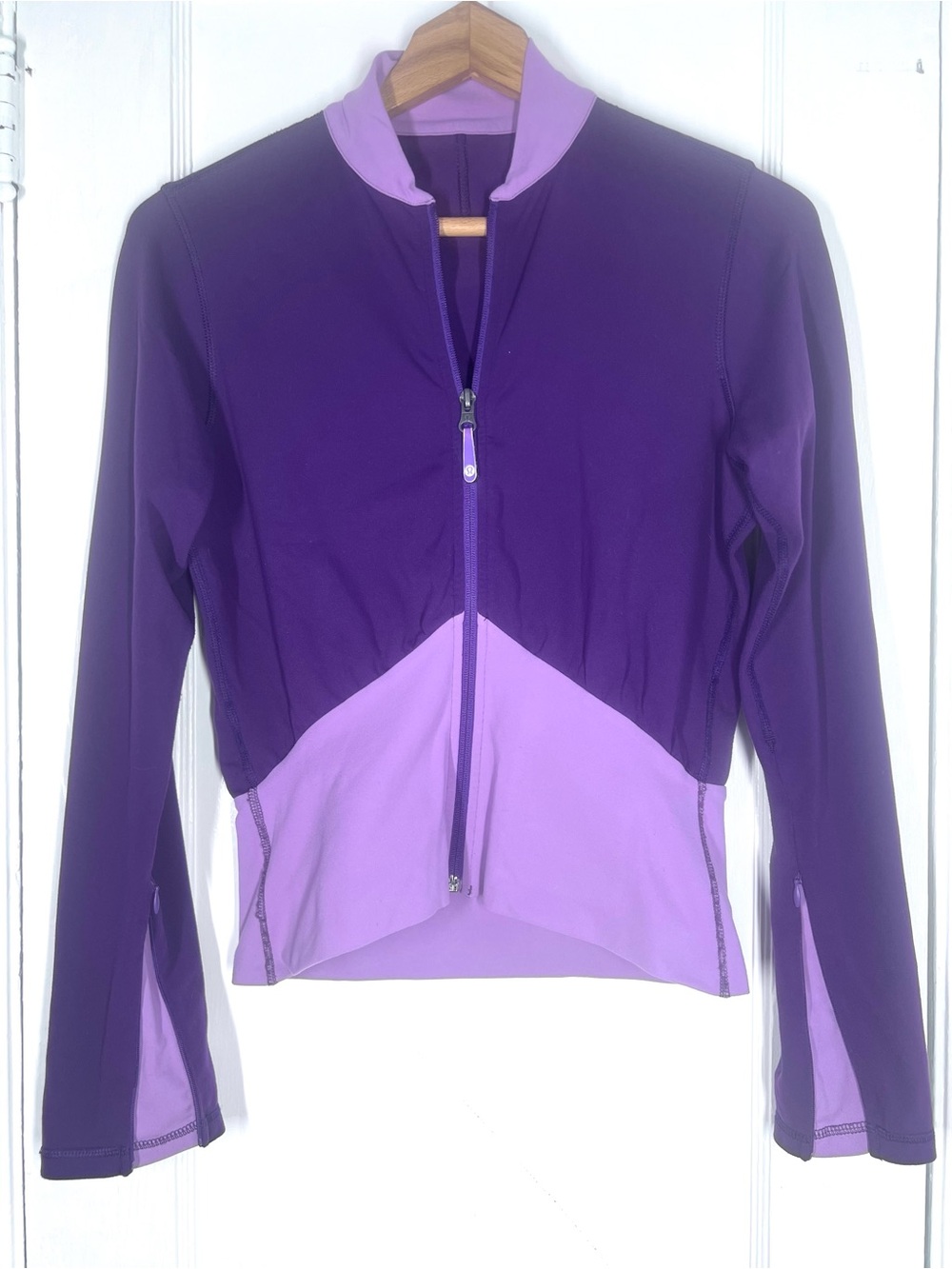 Vintage Lululemon Made In Canada "Big Logo" Era Full Zip Yoga Jacket Size 6